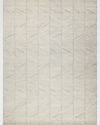 Kascata Hand-Tufted Silver/Ivory Rug, 6' x 9'