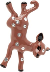 Marni Brown Deer Charm Earrings