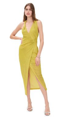 IRO Tia Dress Yellow Olive XL