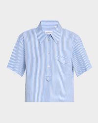Veranda Boxy Striped Cotton Shirt