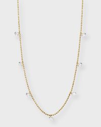 18K Yellow Gold Five-Station Floating Diamond Necklace (18K YG Small Floating Necklace)