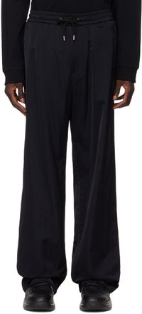 WOOYOUNGMI Black Drawstring Trousers