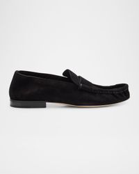Calf Suede Slip-On Loafers