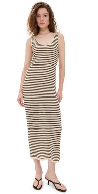 rag & bone Zoey Stripe Maxi Dress Beige Multi L