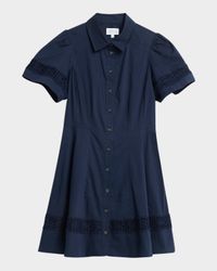 Corinne Button-Front Mini Dress