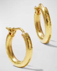 19K Yellow Gold Hoop Earrings