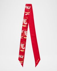 Skinny Watercolor EKD Silk Scarf