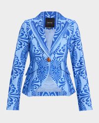 Graphic One-Button Blazer