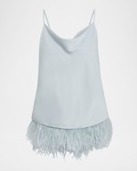 Eliza Feather Trimmed Camisole Top
