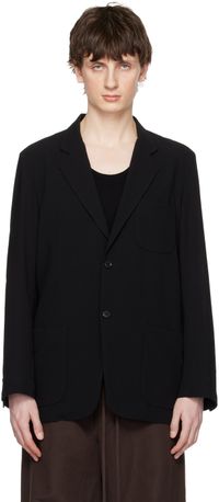 AURALEE Black Viyella Blazer