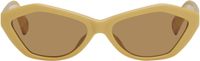 JACQUEMUS Yellow 'The Bambino' Sunglasses