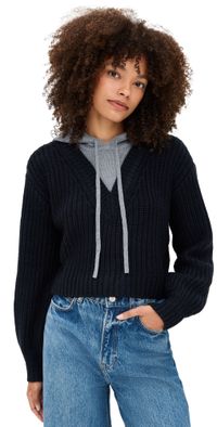 Cinq à Sept Deidre Pullover Navy/Heather Grey L