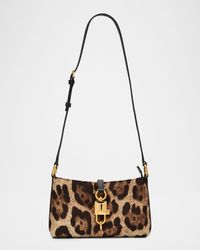 Lock Leopard-Print Shoulder Bag