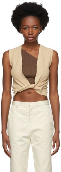 JACQUEMUS Beige 'Le Haut Noué' Vest