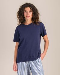 Angarde - T-shirt femme coton bio, bleu marine - Taille XL - Bleu