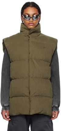 We11done Khaki Quilted Down Vest