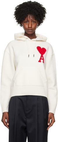 AMI Paris Off-White Ami de Cœur Hoodie