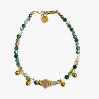 Ginandger - Bracelet agate indienne - Taille Unique - Vert