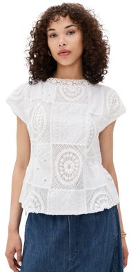 Line & Dot Biva Tunic Top White XS