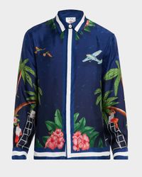 Men's Surf Club Silk Long-Sleeve Shirt