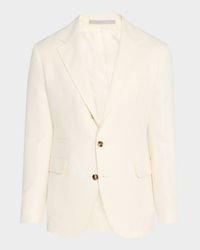 Men's Diagonal Twill Single-Breasted Sport Coat