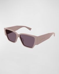 Logo Pink Acetate Butterfly Sunglasses