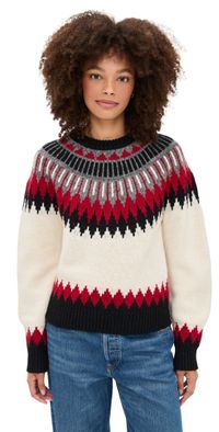 Polo Ralph Lauren Wool Blend Long Sleeve Crew Neck Sweater Authentic Cream Multi XL