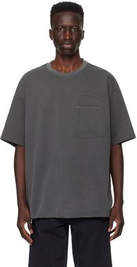 Solid Homme Gray Pocket T-Shirt