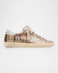 Super-Star Metallic Embossed Low-Top Sneakers