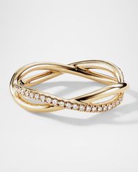 DY Infinity Band Ring with Diamonds in 18K Gold, 4.18mm