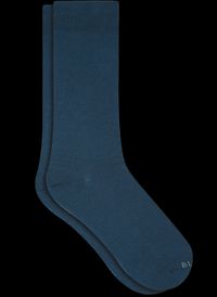 Bleuforet - Chaussettes unies en coton mélangé - Taille 39/42 - Bleu