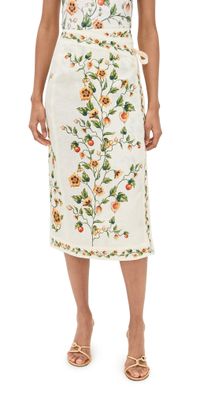 Agua by Agua Bendita Luna Uchuva Midi Wrap Skirt Multicolor XS/S
