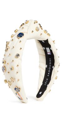Lele Sadoughi Lele x San Francisco Golden State Warriors Headband Ivory 100 One Size