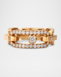 MOVE LINK 18K ROSE GOLD DIAMOND RING