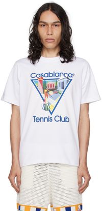 Casablanca T-shirt 'La joueuse' blanc