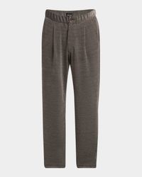 Men's Heathered Chenille Relaxed Pleated Pants