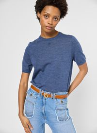Gerard Darel - Pull ajustée en laine - Taille 4 - Bleu