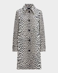 Alaine Animal-Print Car Coat