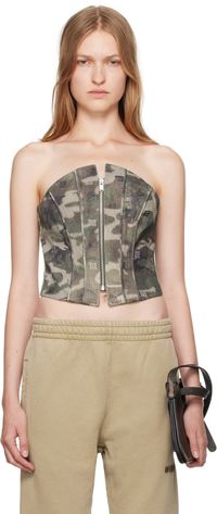 MISBHV Khaki Camo Denim Top