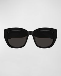 Logo Acetate Butterfly Sunglasses