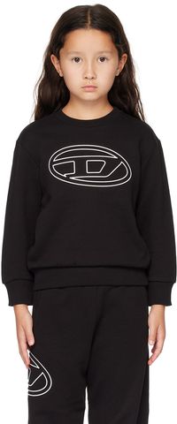Diesel Kids Black Smartbigoval Over Sweatshirt