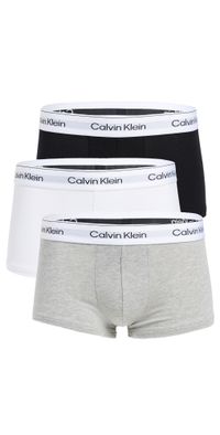 Calvin Klein Underwear Icon Cotton Stretch 3 Pack Low Rise Trunks Grey Heather/White/Black M