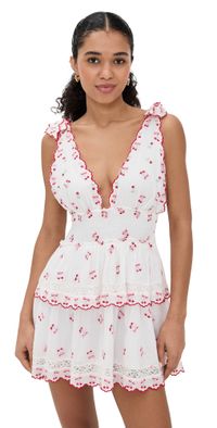 LoveShackFancy Soira Dress Optic White XXL