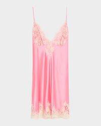 Gazebo Lace-Trim Silk Chemise