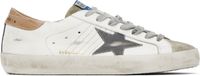 Golden Goose White & Gray Super-Star Sneakers