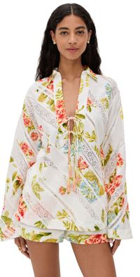 Hemant and Nandita Drop Shoulder Collared Tunic Multi S