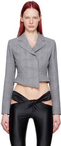 Coperni Gray Cropped Blazer