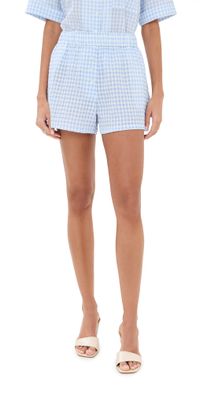 STAUD Gabi Shorts Sky Gingham L