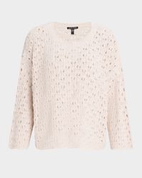 Scalloped Lace-Stitch Sweater