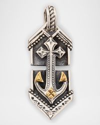 Men's Hydra Sterling Silver and 18K Gold Pendant